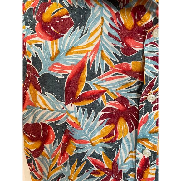 Goodfellow & Co Small Mens Button Up Shirt All Cotton Slim Fit Short Sleeve Polo - Picture 5 of 9